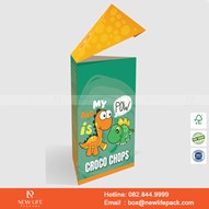 Mẫu hộp mềm Croco Chops hình tam giác