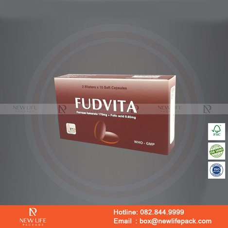 Mẫu hộp mềm đựng thuốc Fudvita