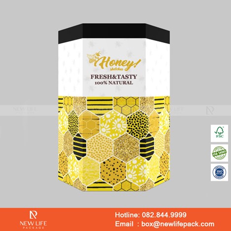Mẫu hộp trà mật ong Honey