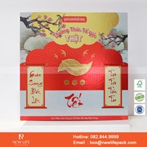 Hộp Quà Tết Đựng Yến Sào Nha Trang  Loại Lớn 12 Hủ - Kiểu Âm Dương