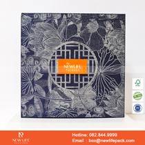 Hộp Trung Thu Cao Cấp NewlifePack Mẫu 02 - 4 Bánh - Kiểu Hộp Âm Dương