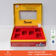 Hộp Đựng Yến Sào Nhân Sâm Khánh Hòa Loại 6 Hủ - Kiểu Âm Dương