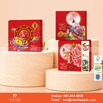 Mẫu Hộp Trung Thu 1 Bánh 1 Cân - Mẫu 2 - Nắp Liền Đáy