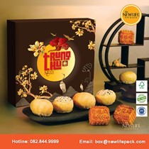 Bộ Hộp Trung Thu 4 Bánh V15 - Kiểu Hộp Quyển Sách