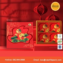 Bộ Hộp Trung Thu 4 Bánh V16 - Kiểu Hộp Quyển Sách