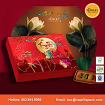 Bộ Hộp Trung Thu 6 Bánh - (mã V23) 200gr-250gr - Kiểu Hộp Quyển Sách