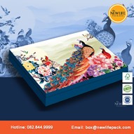 Bộ Hộp Trung Thu 6 Bánh - (mã V27) 200gr-250gr - Kiểu Hộp Âm Dương