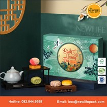 Bộ Hộp Trung Thu 4 Bánh (mã V3) 200gr-250gr - Kiểu Hộp Âm Dương